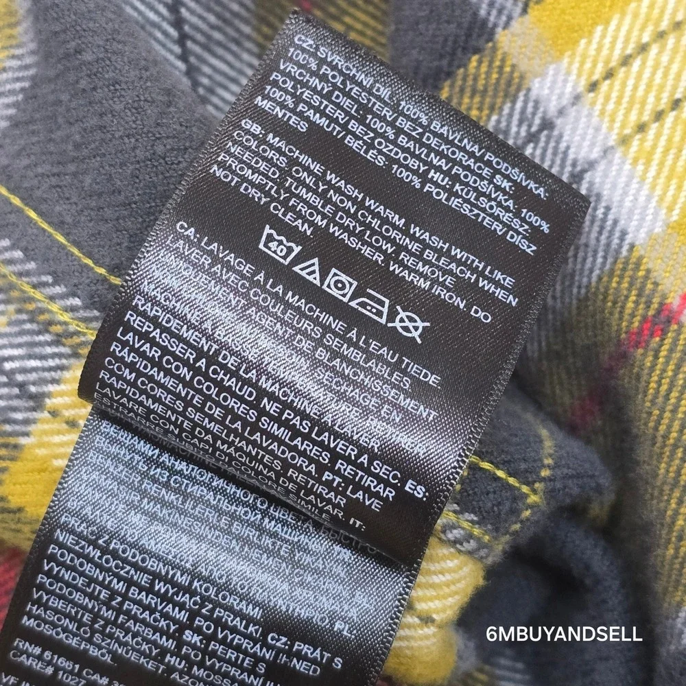 The‎ North Face Arroyo Flannel Shirt Mens Medium Yellow Plaid NF0A4QPJ F22
